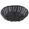 Tablecraft Oval Handwoven Basket Black 7"x5"x2" - Polypropylene Cord - Set of 12