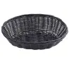 Tablecraft Oval Handwoven Basket Black 9"x6"x2.25" - Polypropylene Cord - Set of 12