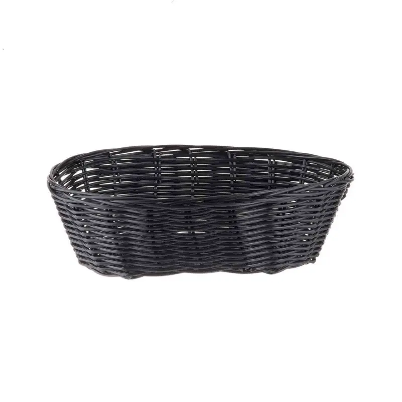 Tablecraft Oval Handwoven Basket Black 10"x6.5"x3" - Polypropylene Cord - Set of 12 Tablecraft Oval Handwoven Basket Black 10"x6.5"x3" - Polypropylene Cord - Set of 12