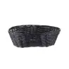 Tablecraft Oval Handwoven Basket Black 10"x6.5"x3" - Polypropylene Cord - Set of 12