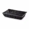 Tablecraft Rectangular Handwoven Basket Black 16"x11"x3" - Polypropylene Cord - Set of 6