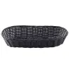 Tablecraft Oblong Handwoven Basket Black 15"x6"x3" - Polypropylene Cord - Set of 12