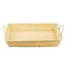 Tablecraft Rectangular Handwoven Basket Natural 23.5"x15"x5.5" - Polypropylene (PP) with Handles
