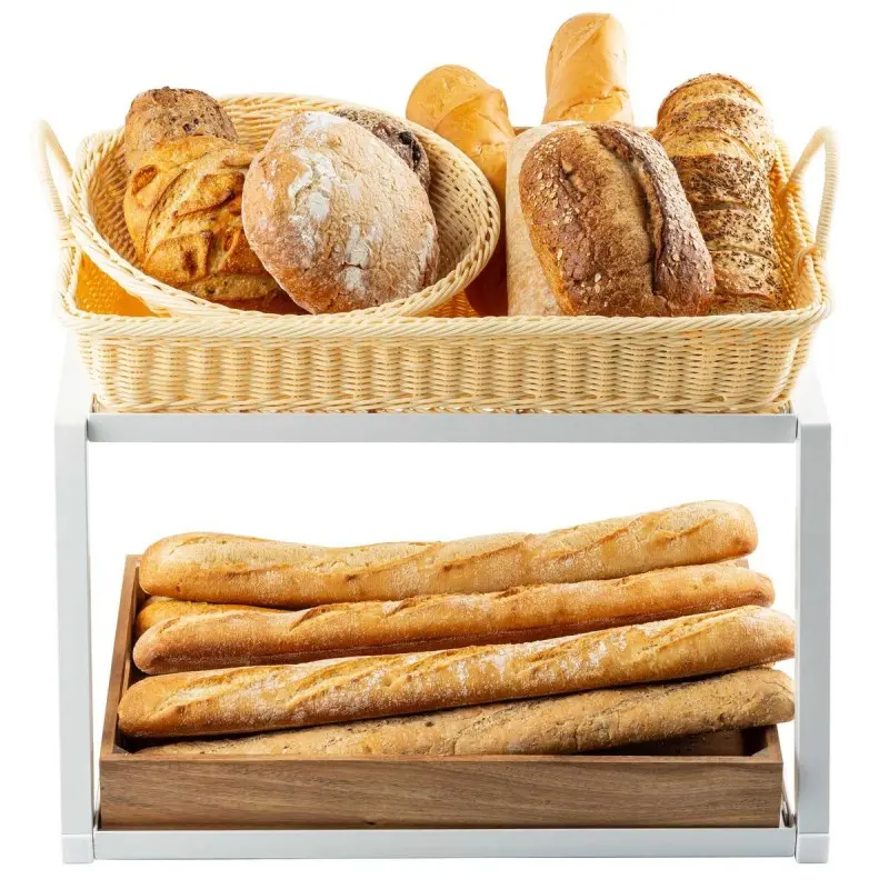 Tablecraft Rectangular Handwoven Basket Natural 23.5"x15"x5.5" - Polypropylene (PP) with Handles