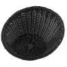 Tablecraft Angled Round Handwoven Basket Black 13.5"x13.5"x5.625" - Polypropylene (PP)