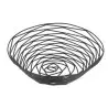 Tablecraft Artisan Collection Round Basket Oz. Black 8"x8"x2.25" - Black Powder Coated Steel