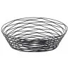Tablecraft Artisan Collection Oval Basket Oz. Black 10"x6.75"x3.25" - Black Powder Coated Steel