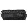 Tablecraft Rectangular Handwoven Basket Black 23.5"x15"x5.5" - Polypropylene (PP) with Handles
