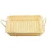 Tablecraft Rectangular Handwoven Basket Natural 15.5"x12.5"x4.75" - Polypropylene (PP) with Handles