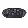 Tablecraft Oblong Handwoven Basket Black 9"x4"x2" - Polypropylene Cord - Set of 12