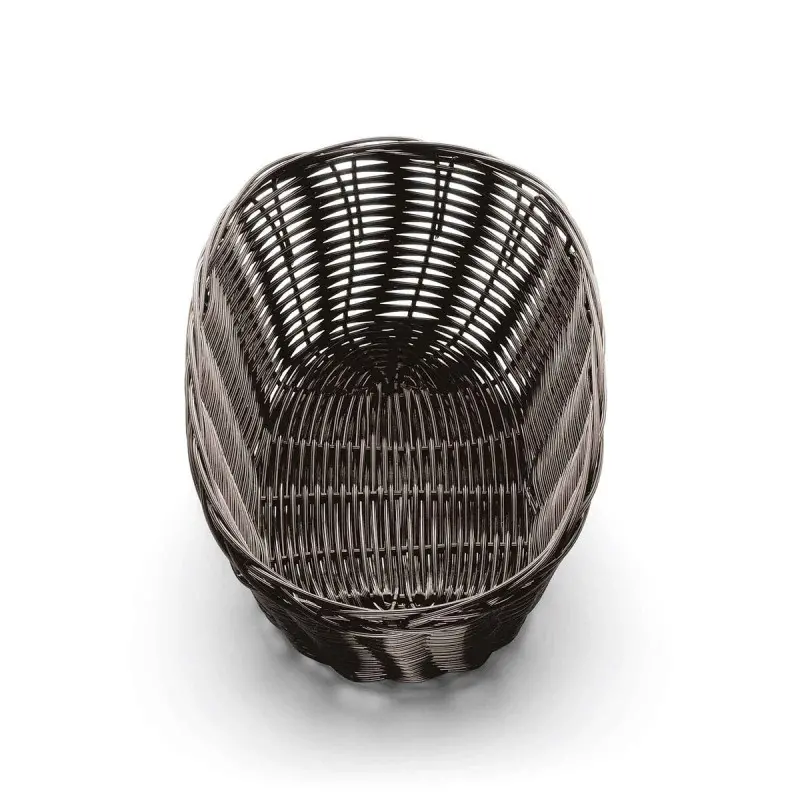 Tablecraft Oval Handwoven Basket Brown 10"x6.5"x3" - Polypropylene Cord - Set of 12