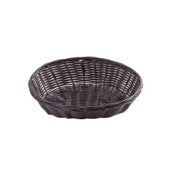 Tablecraft Oval Handwoven Basket Brown 9"x6"x2.25" - Polypropylene Cord - Set of 12