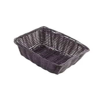 Tablecraft Rectangular Handwoven Basket Brown 9"x6"x2.5" - Polypropylene Cord - Set of 12