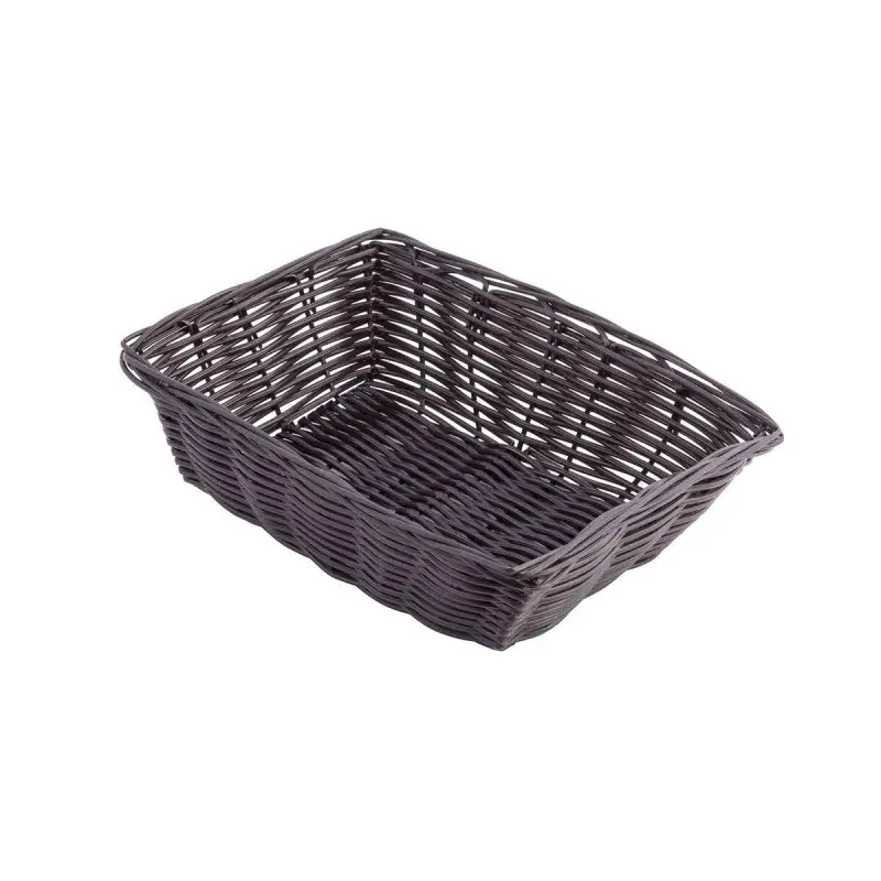 Tablecraft Rectangular Handwoven Basket Brown 9"x6"x2.5" - Polypropylene Cord - Set of 12 Tablecraft Rectangular Handwoven Basket Brown 9"x6"x2.5" - Polypropylene Cord - Set of 12