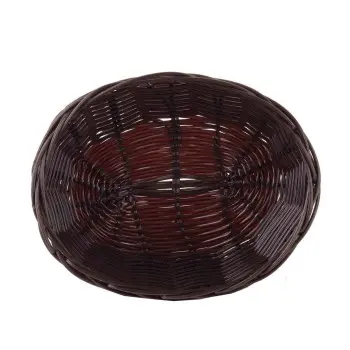 Tablecraft Oval Handwoven Basket Brown 7"x5.25"x2" - Polypropylene Cord - Set of 12