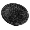 Tablecraft Angled Round Handwoven Basket Black 10"x10"x5" - Polypropylene (PP)