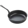 Tablecraft Round Mini Serving Fry Pan with Black Handles 28 Oz. Black 11.25"x7.25"x3.75" - Non-Stick Coating