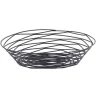 Tablecraft Artisan Collection Oval Basket Oz. Black 9.25"x6.25"x2.25" - Black Powder Coated Steel