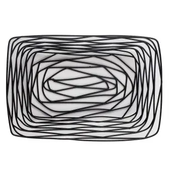 Tablecraft Artisan Collection Rectangular Basket Black 9.125"x6.125"x2.325" - Black Powder Coated Steel