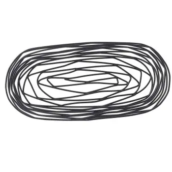 Tablecraft Artisan Collection Oblong Basket Black 8.875"x4"x2" - Black Powder Coated Steel