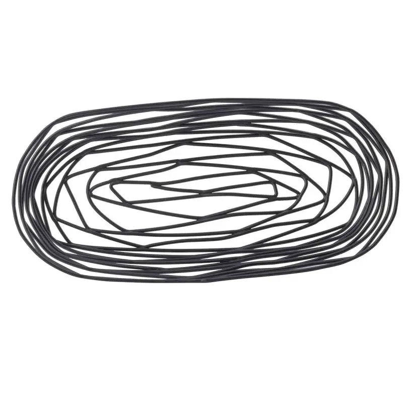 Tablecraft Artisan Collection Oblong Basket Black 8.875"x4"x2" - Black Powder Coated Steel