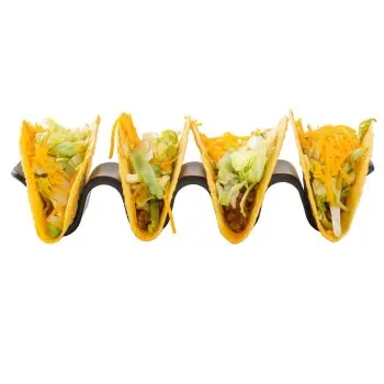 Tablecraft Taco Taxi Black 9.25"x2.25"x1.625" - Melamine Holds 3-4 Tacos - NSF