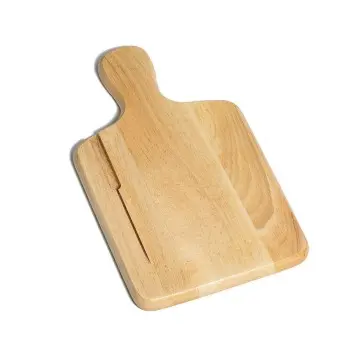 Tablecraft Bread Board With Knife Slot 13.5"x7.5"x.8" - Wood (Rubberwood)