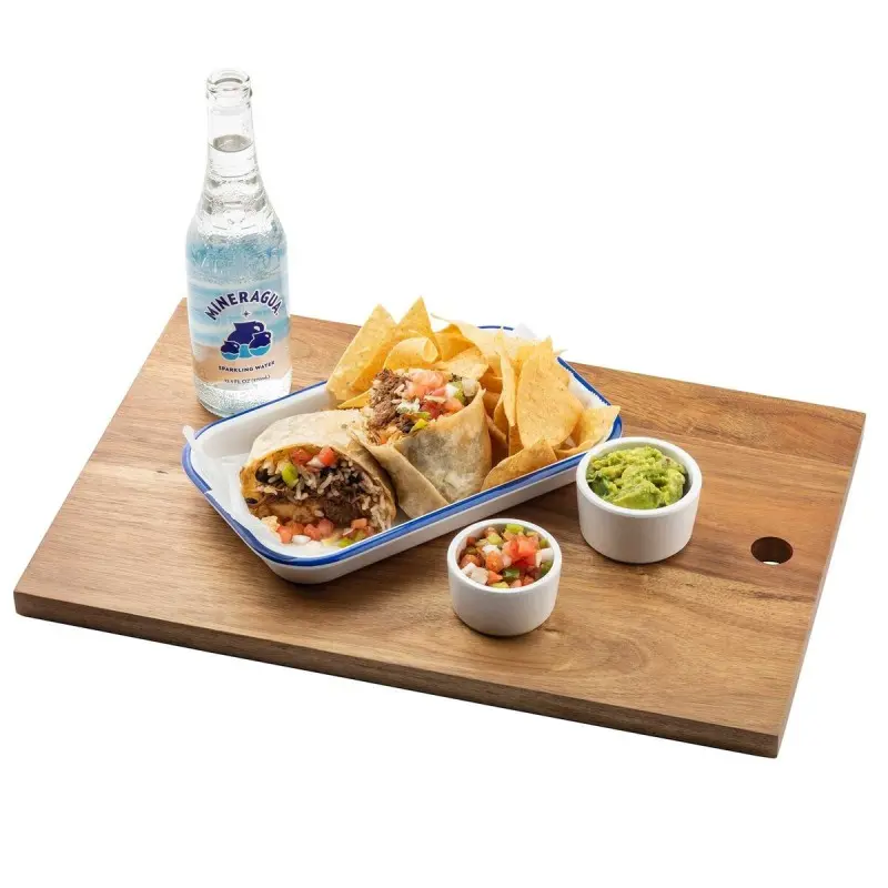 Tablecraft Acacia Collection Rectangular Serving Board 13.75"x9.5"x.75" - Acacia Wood
