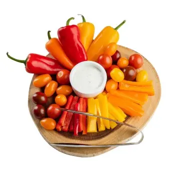 Tablecraft Acacia Collection Round Serving Board 9"x9"x.75" - Acacia Wood