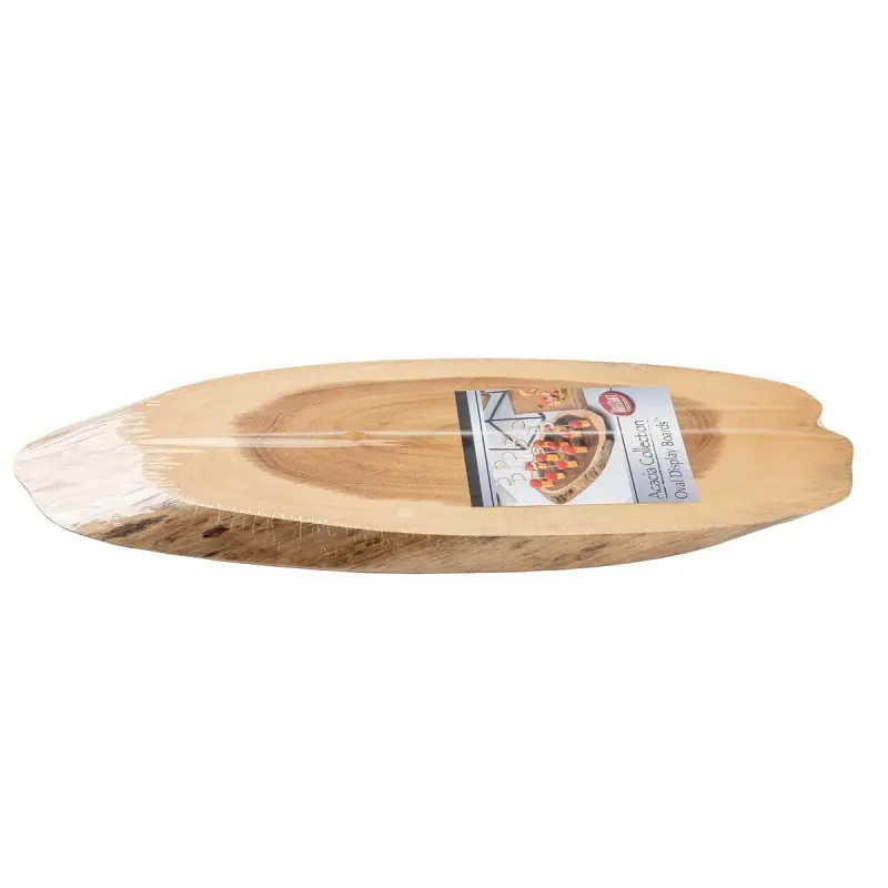 Tablecraft Acacia Collection Oval Serving Board 16"x8"x.75" - Acacia Wood