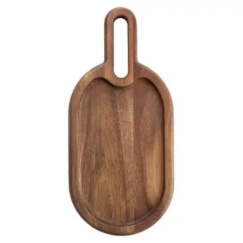 Tablecraft Acacia Collection Oblong Snack Tray 12"x5.5"x.75" - Acacia Wood