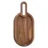 Tablecraft Acacia Collection Oblong Snack Tray 12"x5.5"x.75" - Acacia Wood
