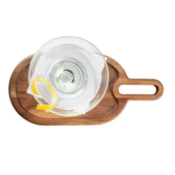 Tablecraft Acacia Collection Oblong Snack Tray 12"x5.5"x.75" - Acacia Wood