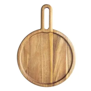 Tablecraft Acacia Collection Round Serving Boards 16.75"x12"x.75" - Acacia Wood