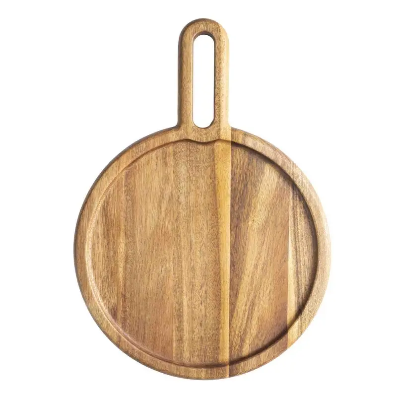 Tablecraft Acacia Collection Round Serving Boards 16.75"x12"x.75" - Acacia Wood