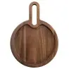 Tablecraft Acacia Collection Round Serving Tray 11"x8"x.75" - Acacia Wood