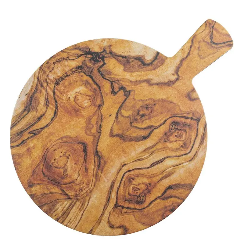 Tablecraft Round Serving Paddle Olive Wood Decal 15.75"x12"x.625" - Melamine (Decaled) (4.5" Handle) Tablecraft Round Serving Paddle Olive Wood Decal 15.75"x12"x.625" - Melamine (Decaled) (4.5" Handle)