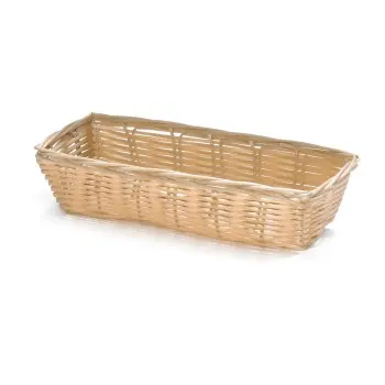 Tablecraft Rectangular Handwoven Basket Natural 9"x3.5"x2" - Polypropylene Cord - Set of 12