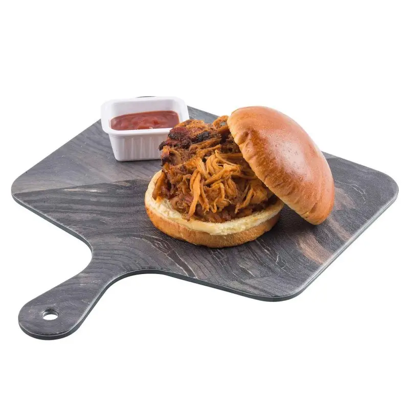 Tablecraft Barnwood Collection Rectangular Serving Paddle Brown 10"x12"x.5" - Melamine