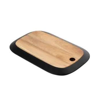 Tablecraft Acacia Collection Rectangular Serving Board w/ Black Edge 12"x7.75"x.75" - Acacia Wood