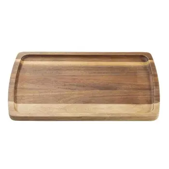 Tablecraft Acacia Collection Rectangular Board Plate 13"x10"x.75" - Acacia Wood
