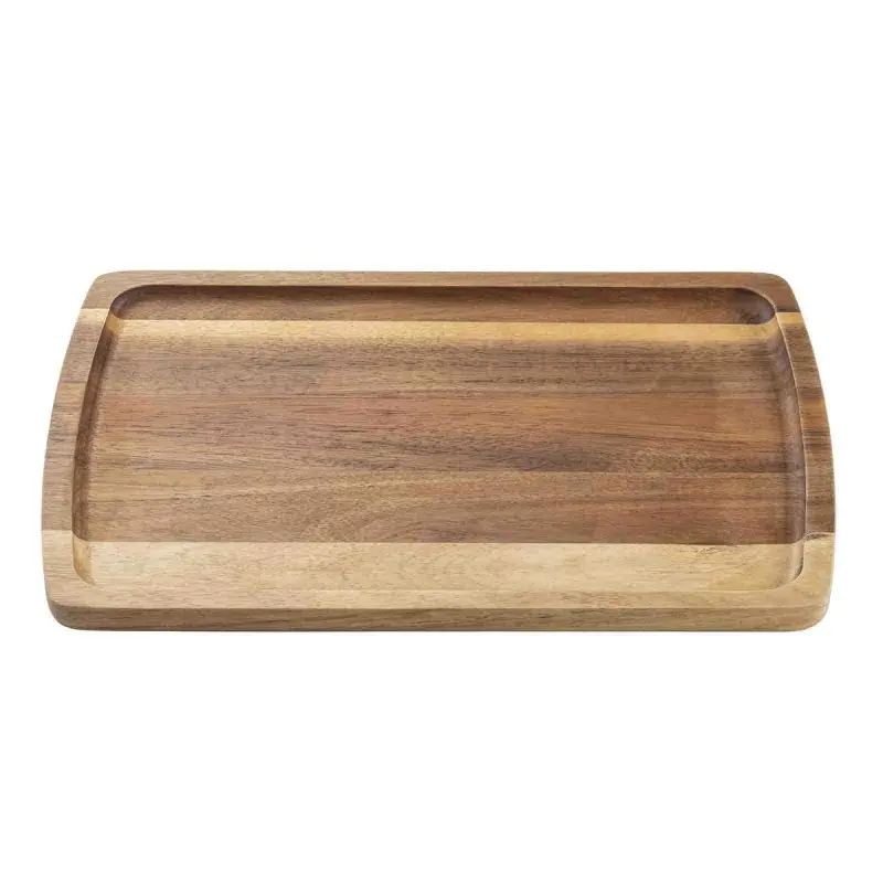 Tablecraft Acacia Collection Rectangular Board Plate 13"x10"x.75" - Acacia Wood