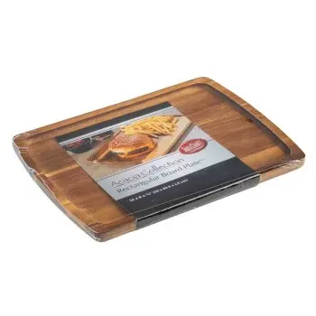 Tablecraft Acacia Collection Rectangular Board Plate 11"x8"x.5" - Acacia Wood