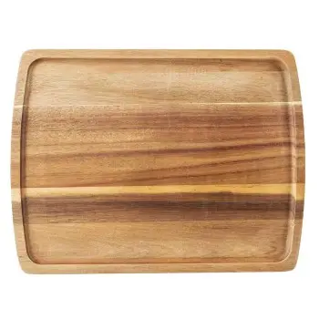 Tablecraft Acacia Collection Rectangular Board Plate 11"x8"x.5" - Acacia Wood