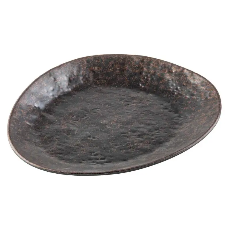Tablecraft Lunara Collection Serving Plate Brown 13.25"x11.125"x1.25" - Melamine
