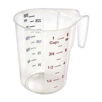 Winco PCMP-25 Winco Polycarbonate Measuring Cup - 1 Cup Measuring Cups and Spoons