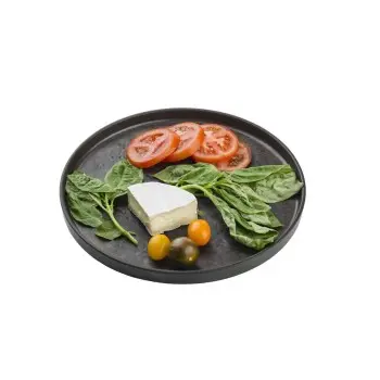Tablecraft Lunara Collection Round Serving Tray Brown 10.75"x10.75"x.875" - Melamine