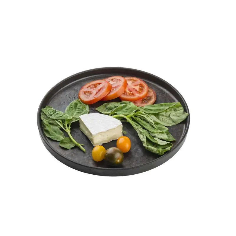 Tablecraft Lunara Collection Round Serving Tray Brown 10.75"x10.75"x.875" - Melamine