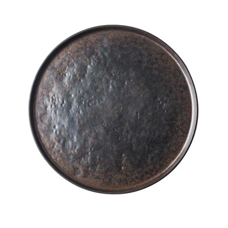 Tablecraft Lunara Collection Round Serving Tray Brown 14"x14"x.875" - Melamine