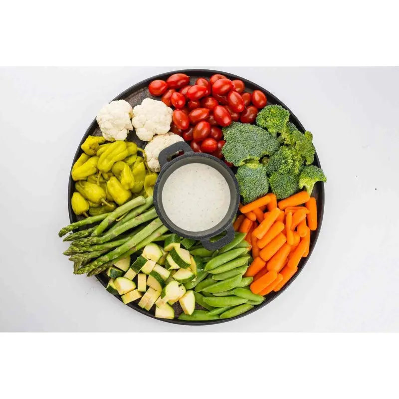 Tablecraft Lunara Collection Round Serving Tray Brown 16"x16"x.875" - Melamine